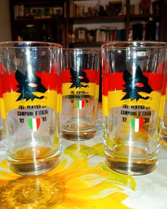 5 Bicchieri AS Roma Campioni d'Italia 1982/83