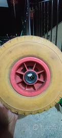 ruota per carrello gialla piena 260x85