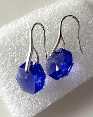 Orecchini con ceistallo Swarovski blu-viola