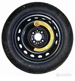 Ruotino da 15 pollici cerchio nero , attacco Fiat