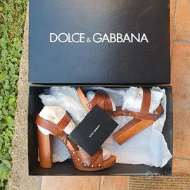 Sandali in legno e cuoio Dolce e Gabbana SS 2009