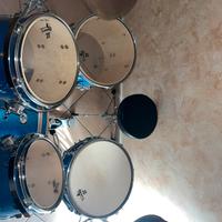 Batteria acustica tamburo t5 blue sparkle
