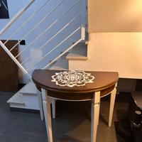 TAVOLO CONSOLE ALLUNGABILE LEGNO MASSELLO