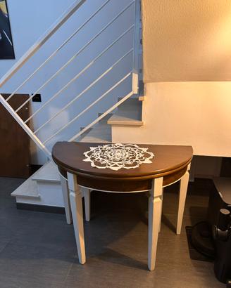 TAVOLO CONSOLE ALLUNGABILE LEGNO MASSELLO