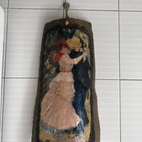 TEGOLA DIPINTA A MANO VINTAGE 43X26 CM RENOIR