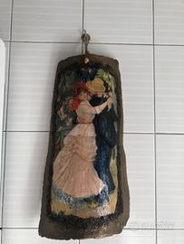 TEGOLA DIPINTA A MANO VINTAGE 43X26 CM RENOIR