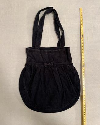 Borsa Subdued a coste con fiocco blu