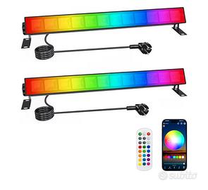 2x Faretti LED RGB Esterno 30W, 2 Barra LED RGB d