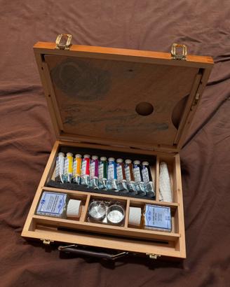 Valigetta vintage da pittura completa