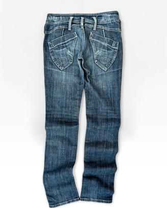 Jeans Y2k Vita bassa Tasche Retro Anni 2000 Xs