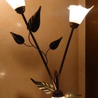 PIANTANA LAMPADA da terra in FERRO LAVORATO