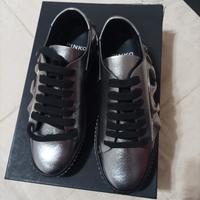 Sneakers in nappa argentata 