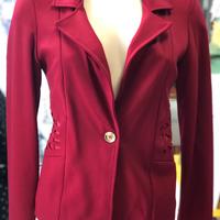 Giacca Rossa con inserto pizzo