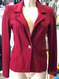 Giacca Rossa con inserto pizzo
