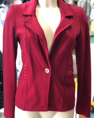 Giacca Rossa con inserto pizzo