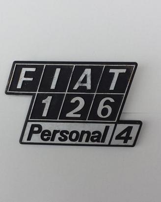 Scritta Fiat 126 Stemma Logo Fregio