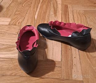 Ballerine donna nere artigianali made in italy 
