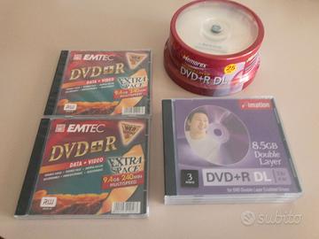 LOTTO DVD RISCRIVIBILI + COLONNA e ALBUM PORTADVD