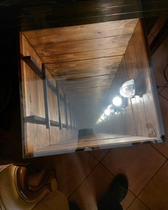 tavolino d'arredo infinity con specchio