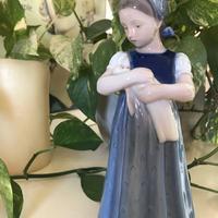 Statuina Mary con vestito blu Royal Copenhaghen