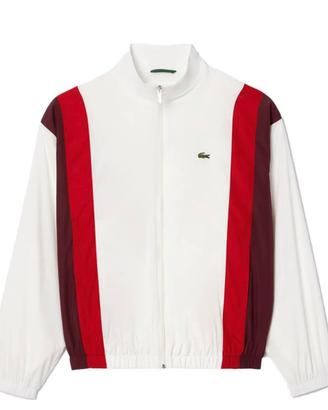 Lacoste Bh6978 pullover con zip bianco