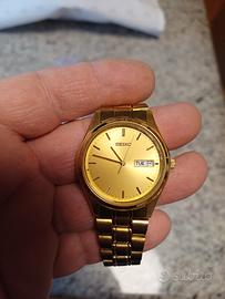 seiko placcato oro (solo cassa) giorno e data