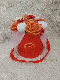 centrotavola di fiori di candele 