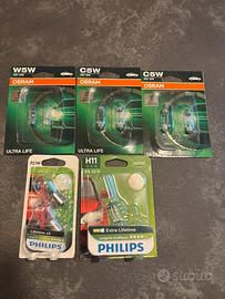 Lampadine per auto c5w w5w h11 p21w