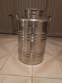 Bidone Fusto per olio 50 Litri  Acciaio inox 18/10