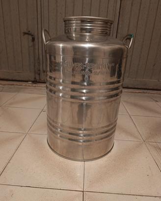 Bidone Fusto per olio 50 Litri  Acciaio inox 18/10