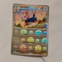carta pokemon herdier pokemon reverse