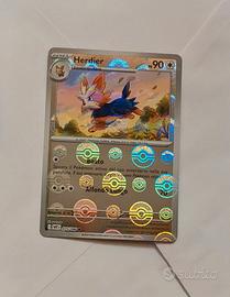 carta pokemon herdier pokemon reverse