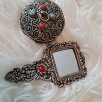 Set Vintage Anni ’80 – Specchietto + Portagioie