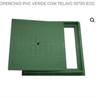 Chiusino pozzetto in PVC con telaio 30x30 VERDE