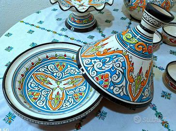 tajine marocchino decorato originale 