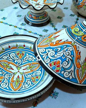 tajine marocchino decorato originale 