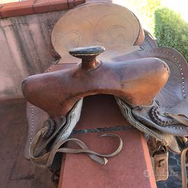 Sella da cavallo in cuoio “americana”
