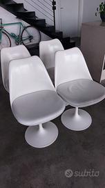 Set 4 sedie tipo Tulip bianche