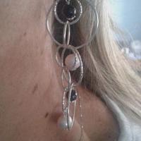 Orecchini con perlina e cerchi