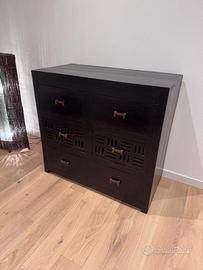 Elegante cassettiera in teak, realizzata a Bali