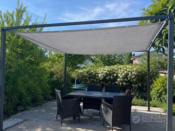 Telo ombreggiante grigio per gazebo su misura