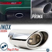 TERMINALE di Scarico OVALE per Auto InoxCromato