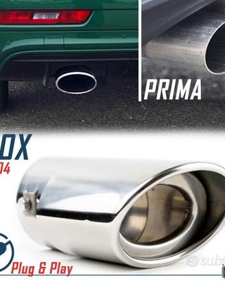 TERMINALE di Scarico OVALE per Auto InoxCromato