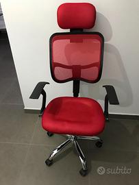 Sedia ufficio scrivania smart working con ruote