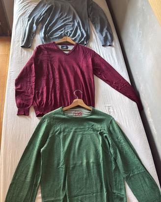 Lotto 12 Pullover Uomo M-L Vari Modelli e Colori