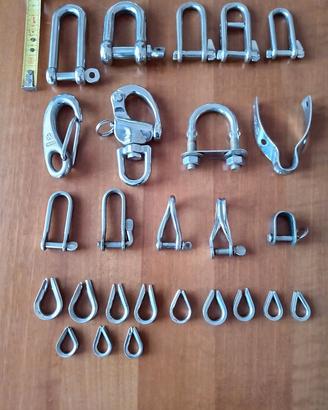Piccoli accessori inox + cime varie