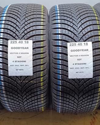 4 GOMME 225 40 18 GOODYEAR 4 STAGIONI RIF4479