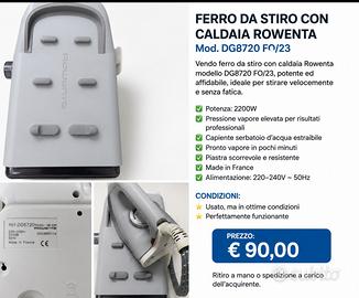 Ferro da stiro con caldaia Rowenta DG9820
