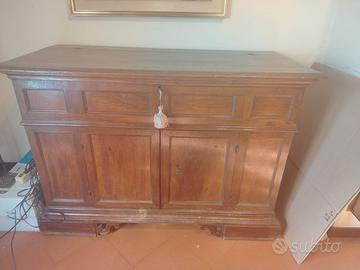 Madia cassapanca antica in noce massello