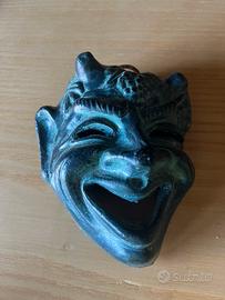 Maschera greca decorativa effetto bronzo